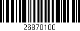Código de barras (EAN, GTIN, SKU, ISBN): '26870100'