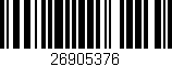 Código de barras (EAN, GTIN, SKU, ISBN): '26905376'