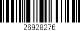 Código de barras (EAN, GTIN, SKU, ISBN): '26928276'