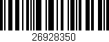 Código de barras (EAN, GTIN, SKU, ISBN): '26928350'