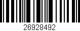 Código de barras (EAN, GTIN, SKU, ISBN): '26928492'