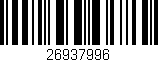 Código de barras (EAN, GTIN, SKU, ISBN): '26937996'