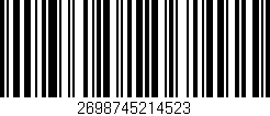 Código de barras (EAN, GTIN, SKU, ISBN): '2698745214523'