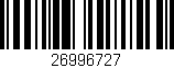 Código de barras (EAN, GTIN, SKU, ISBN): '26996727'