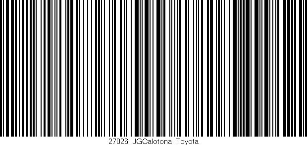 Código de barras (EAN, GTIN, SKU, ISBN): '27026_JGCalotona_Toyota'