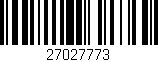Código de barras (EAN, GTIN, SKU, ISBN): '27027773'