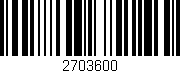 Código de barras (EAN, GTIN, SKU, ISBN): '2703600'