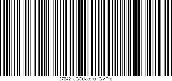 Código de barras (EAN, GTIN, SKU, ISBN): '27042_JGCalotona_GMPra'