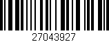 Código de barras (EAN, GTIN, SKU, ISBN): '27043927'