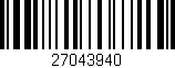 Código de barras (EAN, GTIN, SKU, ISBN): '27043940'