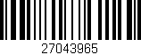 Código de barras (EAN, GTIN, SKU, ISBN): '27043965'