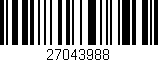 Código de barras (EAN, GTIN, SKU, ISBN): '27043988'