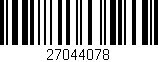 Código de barras (EAN, GTIN, SKU, ISBN): '27044078'
