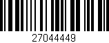 Código de barras (EAN, GTIN, SKU, ISBN): '27044449'