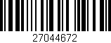 Código de barras (EAN, GTIN, SKU, ISBN): '27044672'