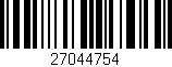 Código de barras (EAN, GTIN, SKU, ISBN): '27044754'