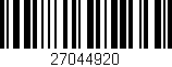 Código de barras (EAN, GTIN, SKU, ISBN): '27044920'