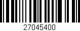 Código de barras (EAN, GTIN, SKU, ISBN): '27045400'
