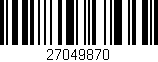 Código de barras (EAN, GTIN, SKU, ISBN): '27049870'