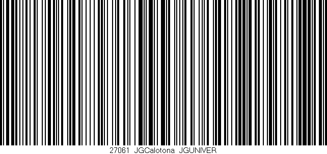 Código de barras (EAN, GTIN, SKU, ISBN): '27061_JGCalotona_JGUNIVER'