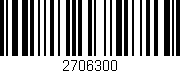 Código de barras (EAN, GTIN, SKU, ISBN): '2706300'
