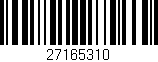 Código de barras (EAN, GTIN, SKU, ISBN): '27165310'