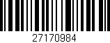 Código de barras (EAN, GTIN, SKU, ISBN): '27170984'