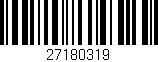 Código de barras (EAN, GTIN, SKU, ISBN): '27180319'