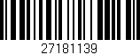 Código de barras (EAN, GTIN, SKU, ISBN): '27181139'