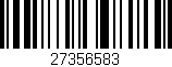 Código de barras (EAN, GTIN, SKU, ISBN): '27356583'