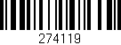 Código de barras (EAN, GTIN, SKU, ISBN): '274119'