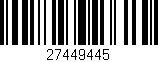 Código de barras (EAN, GTIN, SKU, ISBN): '27449445'