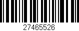 Código de barras (EAN, GTIN, SKU, ISBN): '27465526'