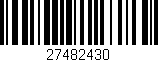 Código de barras (EAN, GTIN, SKU, ISBN): '27482430'
