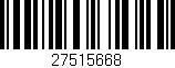 Código de barras (EAN, GTIN, SKU, ISBN): '27515668'