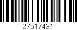 Código de barras (EAN, GTIN, SKU, ISBN): '27517431'