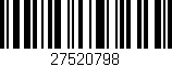 Código de barras (EAN, GTIN, SKU, ISBN): '27520798'