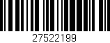 Código de barras (EAN, GTIN, SKU, ISBN): '27522199'