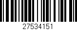Código de barras (EAN, GTIN, SKU, ISBN): '27534151'