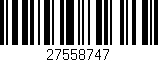 Código de barras (EAN, GTIN, SKU, ISBN): '27558747'