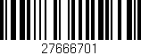 Código de barras (EAN, GTIN, SKU, ISBN): '27666701'