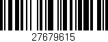 Código de barras (EAN, GTIN, SKU, ISBN): '27679615'