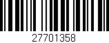 Código de barras (EAN, GTIN, SKU, ISBN): '27701358'