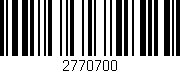 Código de barras (EAN, GTIN, SKU, ISBN): '2770700'