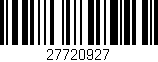 Código de barras (EAN, GTIN, SKU, ISBN): '27720927'
