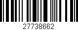 Código de barras (EAN, GTIN, SKU, ISBN): '27738662'