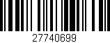 Código de barras (EAN, GTIN, SKU, ISBN): '27740699'