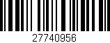 Código de barras (EAN, GTIN, SKU, ISBN): '27740956'