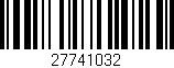 Código de barras (EAN, GTIN, SKU, ISBN): '27741032'