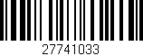 Código de barras (EAN, GTIN, SKU, ISBN): '27741033'
